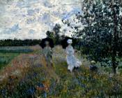 克劳德 莫奈 : Promenade Near Argenteuil